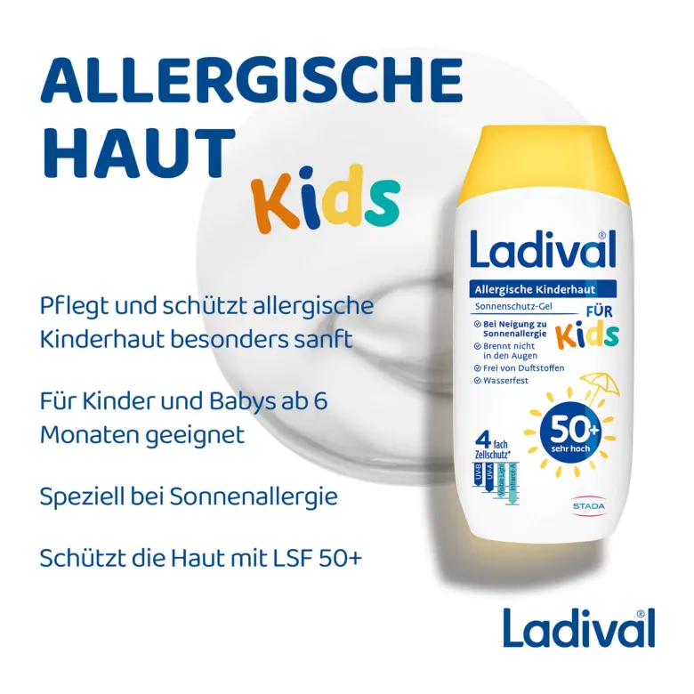 Ladival Allergische Kinderhaut Gel LSF50+, 200 ml