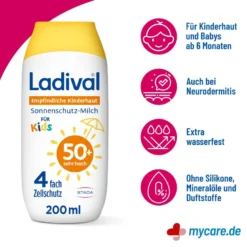 Ladival Empfindliche Kinderhaut Milch LSF50+, 200 ml
