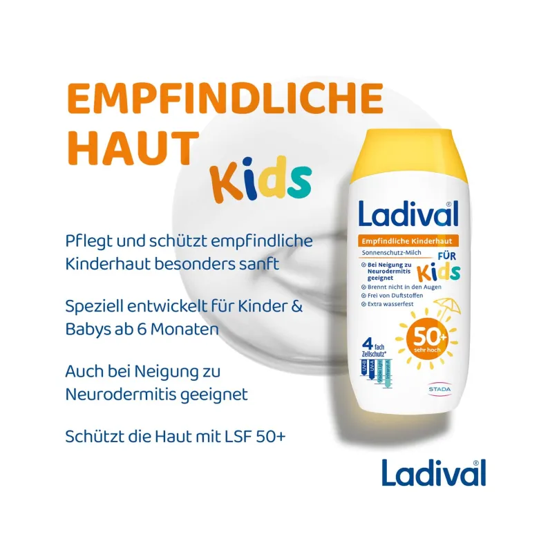 Ladival Empfindliche Kinderhaut Milch LSF50+, 200 ml