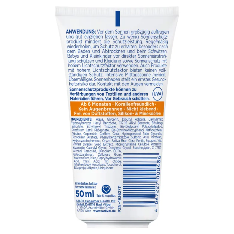 Ladival Empfindliche Kinderhaut Creme LSF50+, 50 ml