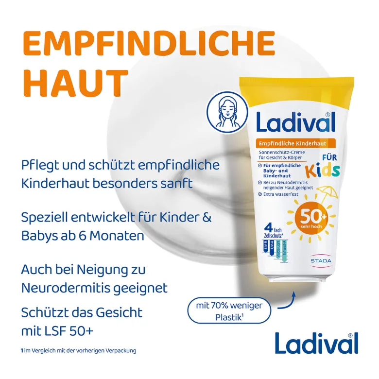 Ladival Empfindliche Kinderhaut Creme LSF50+, 50 ml