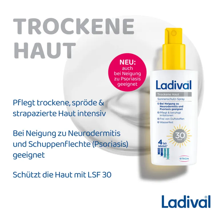 Ladival Trockene Haut Sonnenschutz-Spray LSF 30, 150 ml