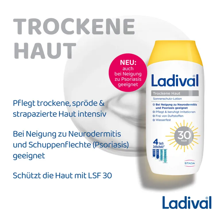 Ladival Trockene Haut Sonnenschutz-Lotion LSF30, 200 ml