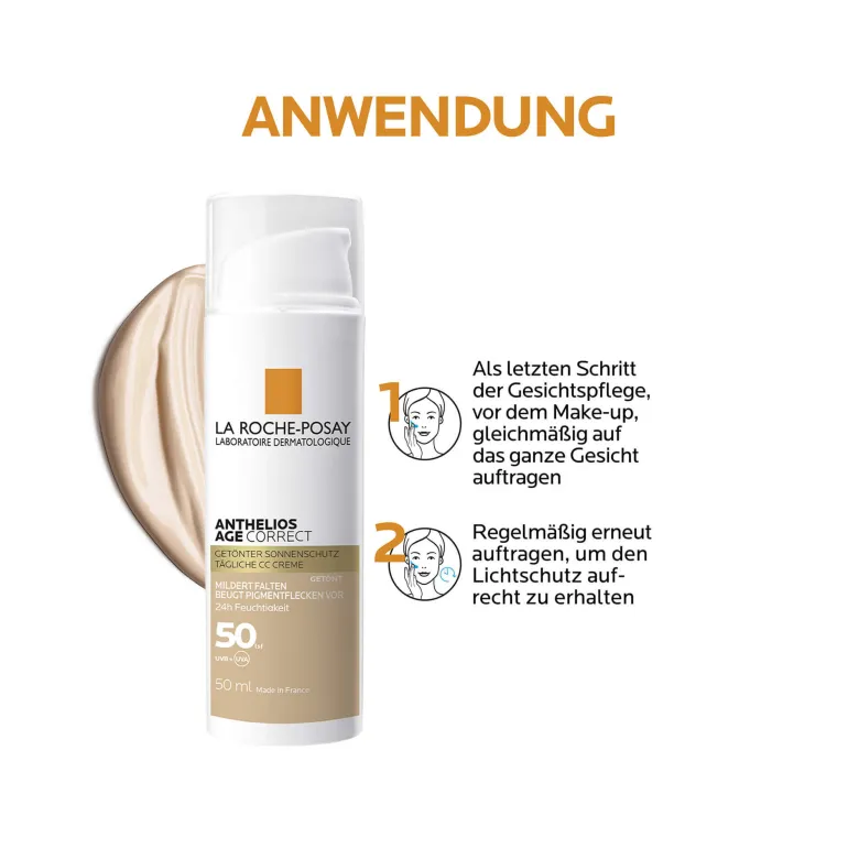 La Roche Posay Anthelios Age Correct Getönt LSF 50+, 50 ml