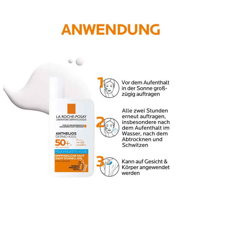 La Roche Posay Anthelios Dermo-Kids Fluid LSF 50+, 50 ml