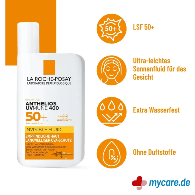 La Roche Posay Anthelios Invisible Fluid UV Mune 400 LSF 50+, 50 ml