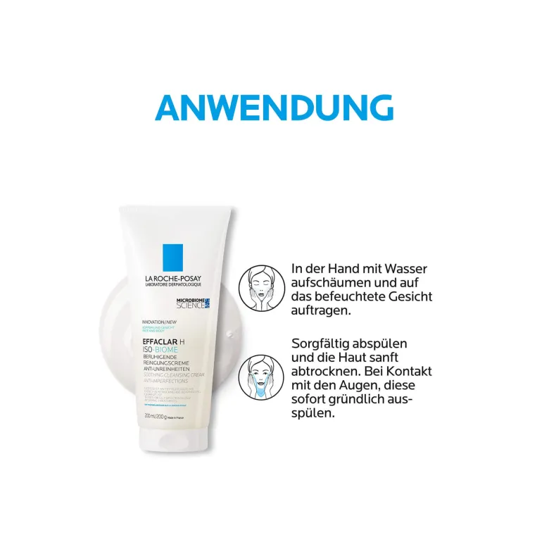 La Roche Posay Effaclar H Iso-Biome Reinigungscreme, 200 ml