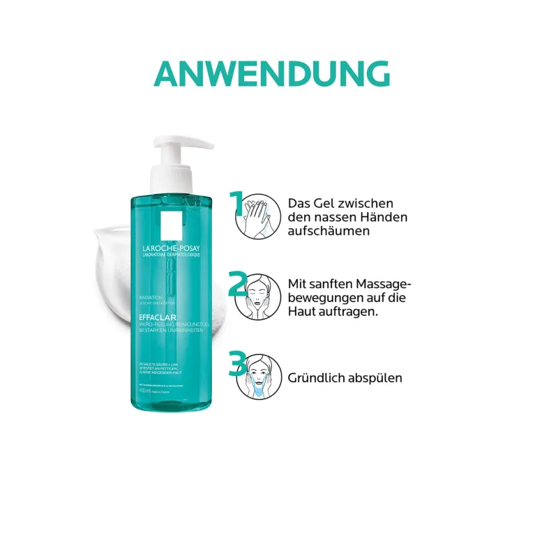 La Roche Posay Effaclar Mikro-Peeling Reinigungsgel, 400 ml