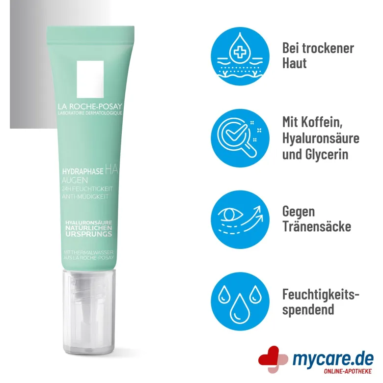 La Roche Posay Hydraphase HA Augen, Gel-Creme, 15 ml