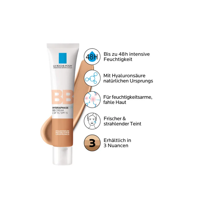 La Roche Posay Hydraphase HA BB Cream Mittel LSF 15, 40 ml