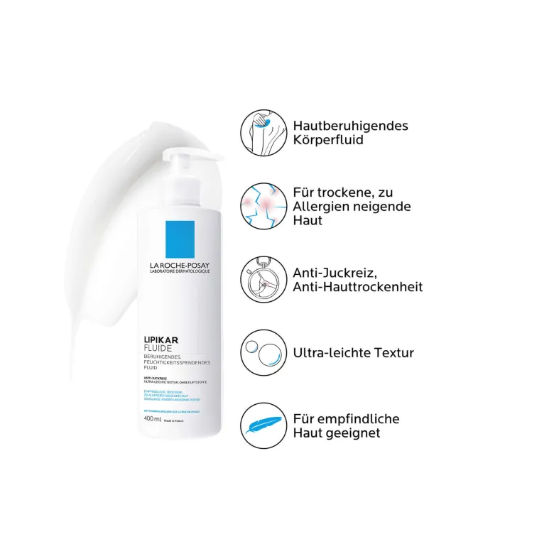 La Roche Posay Lipikar Fluide Beruhigende Bodylotion, 400 ml