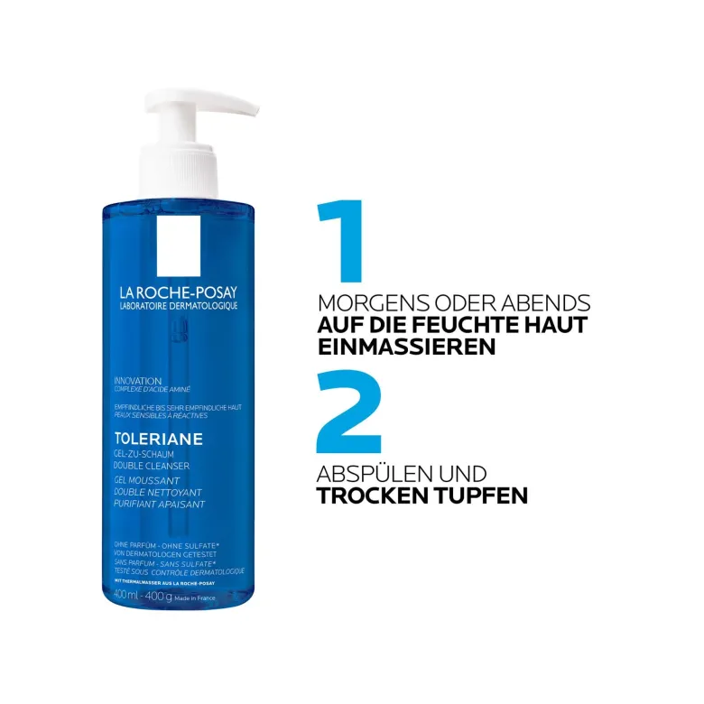 La Roche Posay Toleriane Gel-zu-Schaum Double Cleanser, 400 ml