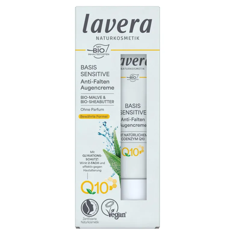 Lavera basis sensitiv Anti-Falten Augencreme Q10, 15 ml
