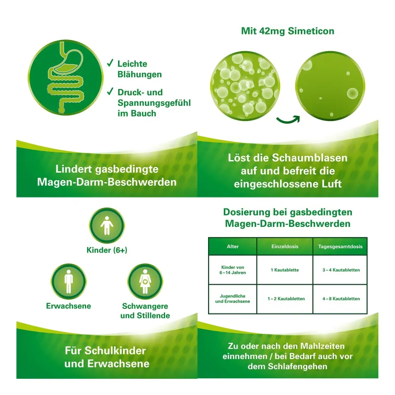 Lefax Kautabletten bei Blähungen, 100 St