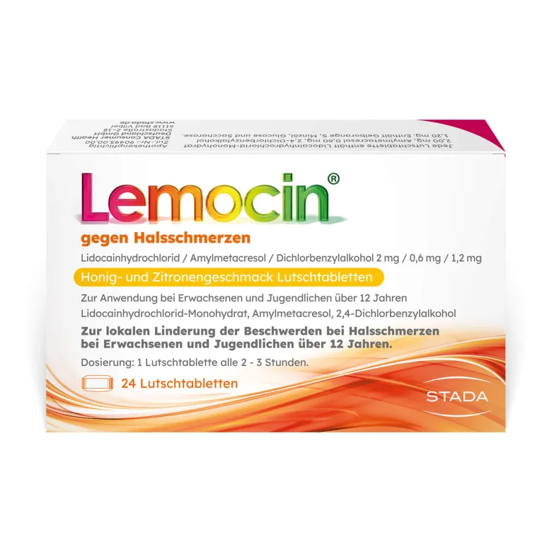 Lemocin gegen Halsschmerzen Honig-Zitrone, 24 St