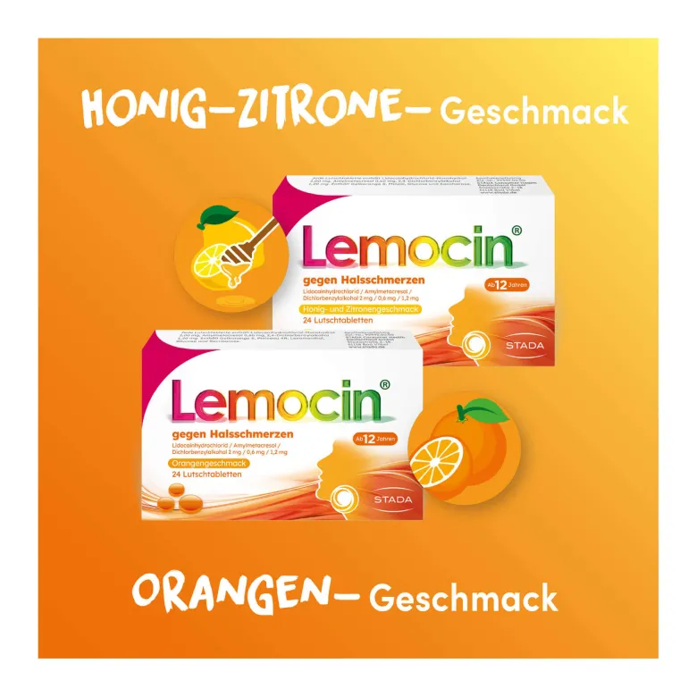 Lemocin gegen Halsschmerzen Honig-Zitrone, 24 St