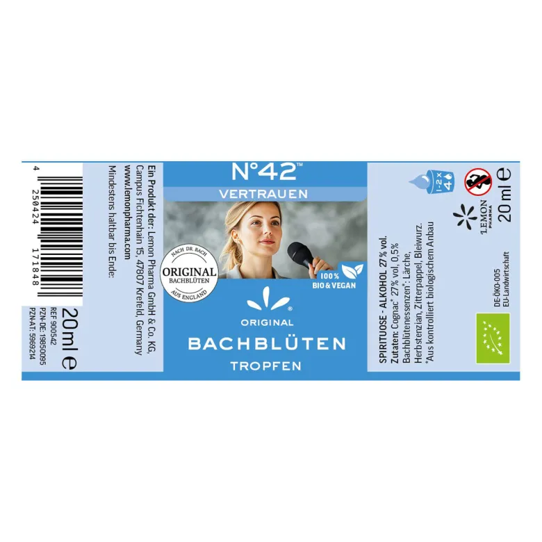 Lemon Pharma Bachblüten Tropfen N.42 Vertrauen, 20 ml