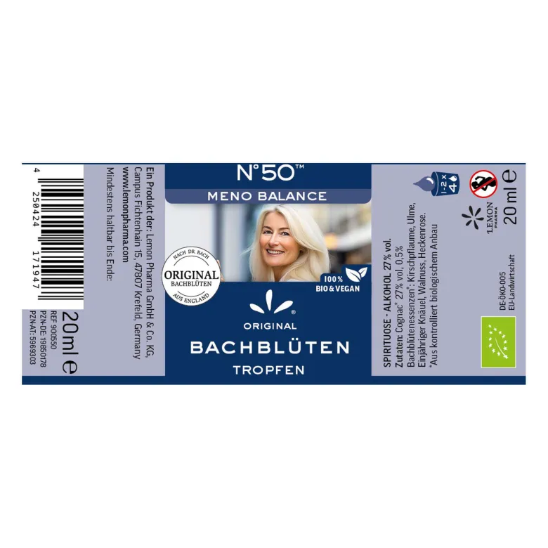 Lemon Pharma Bachblüten Tropfen N.50 Meno Balance, 20 ml