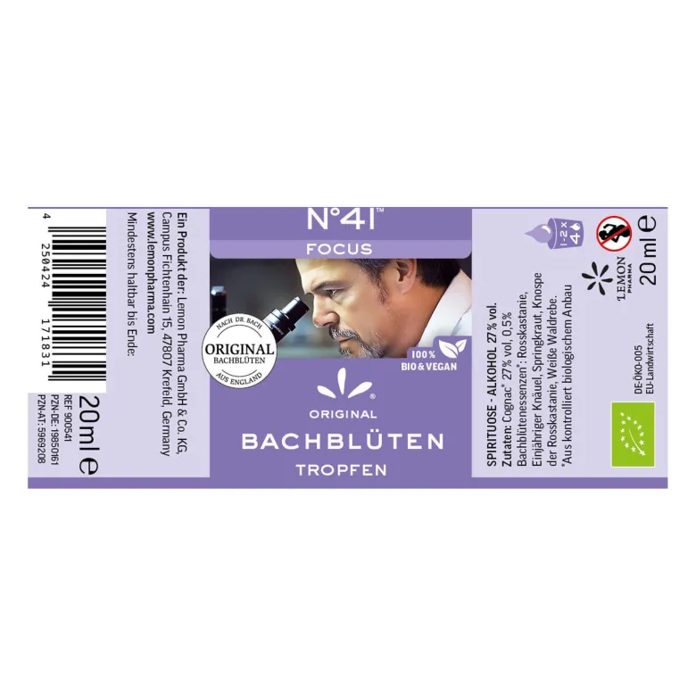 Lemon Pharma Bachblüten Tropfen N.41 Focus, 20 ml
