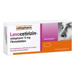 Levocetirizin-ratiopharm 5 mg Filmtabletten, 20 St