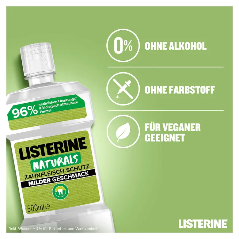 Listerine Mundspülung Naturals Zahnfleisch-Schutz, 500 ml