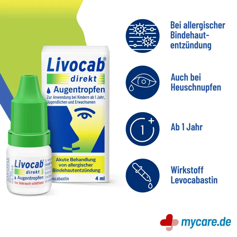 Livocab direkt Augentropfen bei Allergie, 4 ml