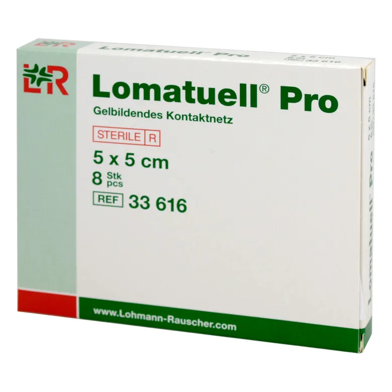 Lomatuell Pro Gelbildendes Kontaktnetz 5x5 cm, 8 St