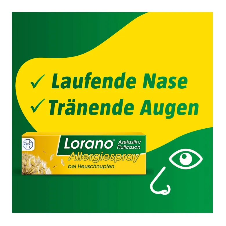 Lorano Azelastin/Fluticason Allergiespray bei Heuschnupfen, 23 g