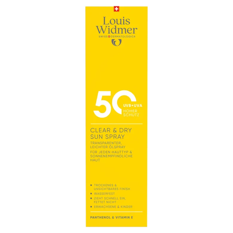 Louis Widmer Clear & Dry Sun Spray 50, 200 ml