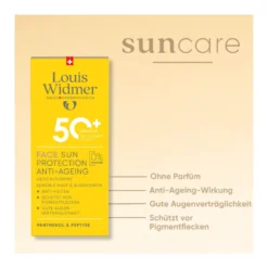 Louis Widmer Face Sun Protection Anti-Ageing 50 unparfümiert, 50 ml