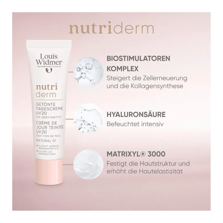 Louis Widmer nutriderm Get. Tagescreme UV 20 - Bronze 02, 30 ml