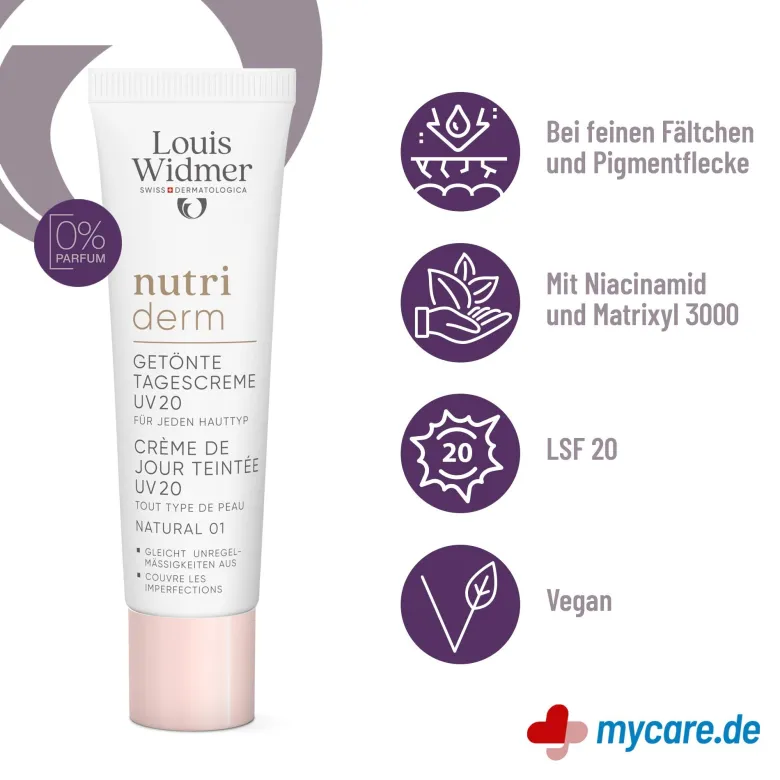 Louis Widmer nutriderm Get. Tagescreme UV 20 Natural 01 o.p, 30 ml