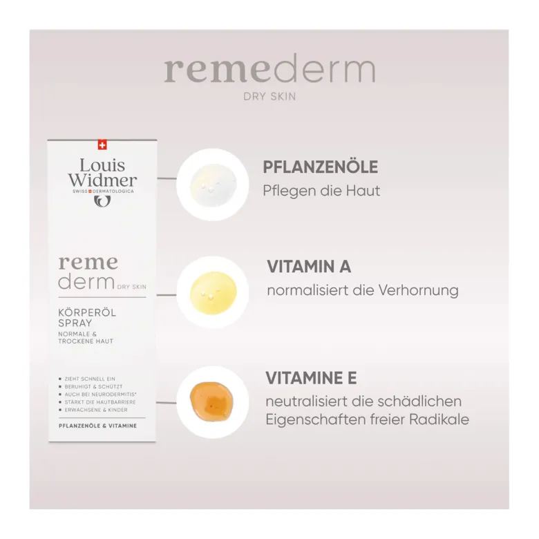 Louis Widmer remederm Körperöl Spray, 150 ml