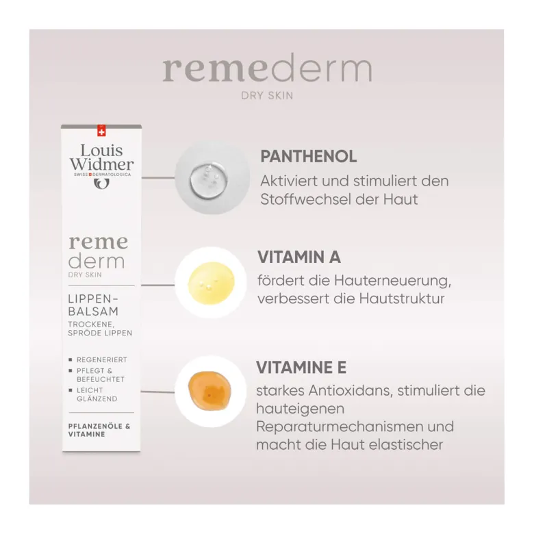 Louis Widmer remederm Lippenbalsam, 15 ml