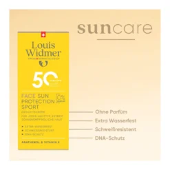 Louis Widmer Sun Protection Sport 50+ unparfümiert, 50 ml