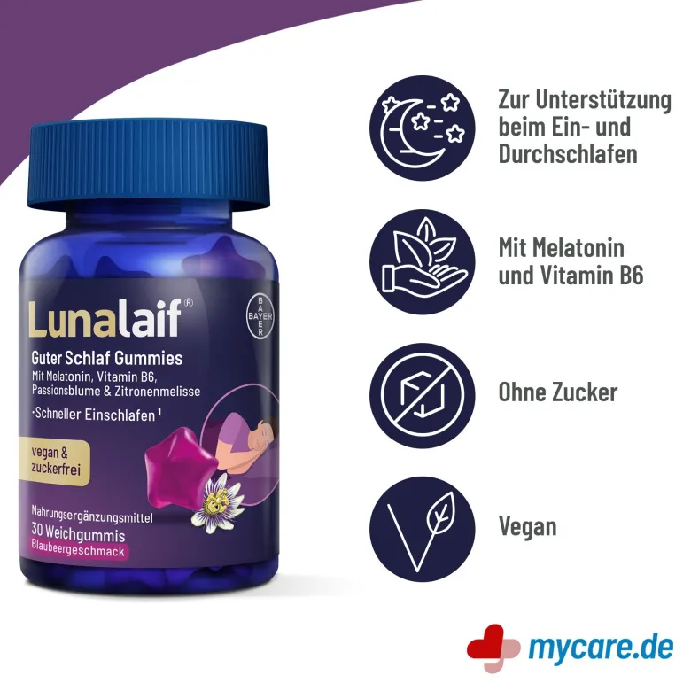 Lunalaif Guter Schlaf Gummies, 30 St