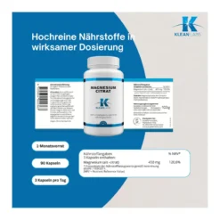 Magnesium Citrat Kapseln, 90 St