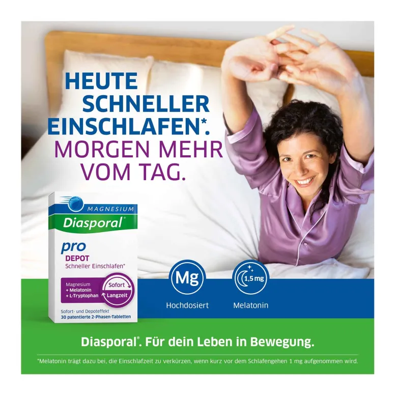 Magnesium-Diasporal pro DEPOT Schneller Einschlafen Tablette, 30 St