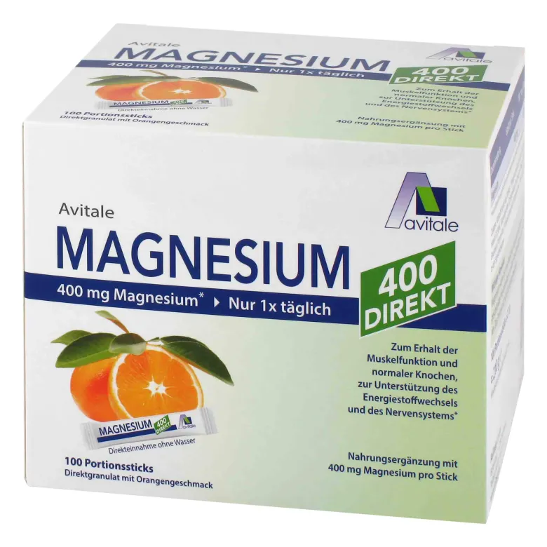 Magnesium 400 direkt Portionssticks Orange, 100X2.1 g