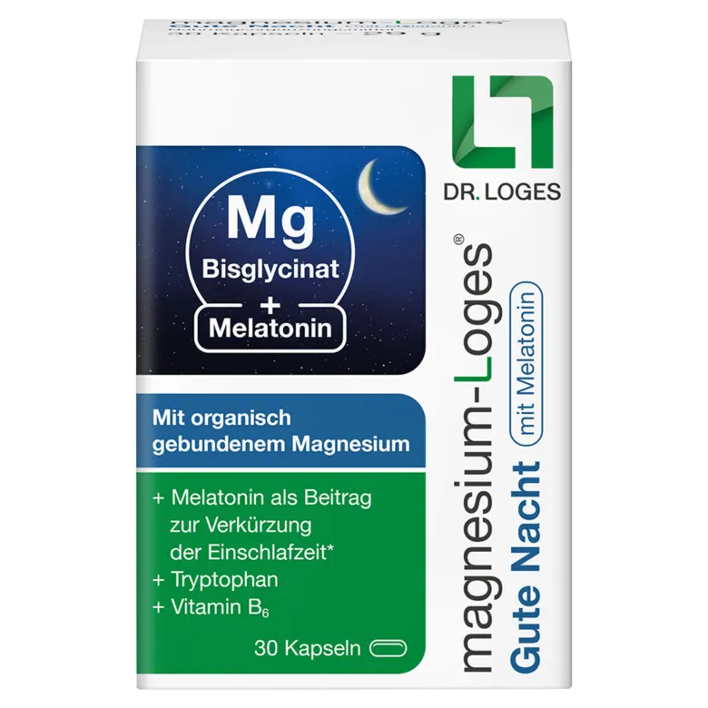 Magnesium-Loges Gute Nacht mit Melatonin, 30 St