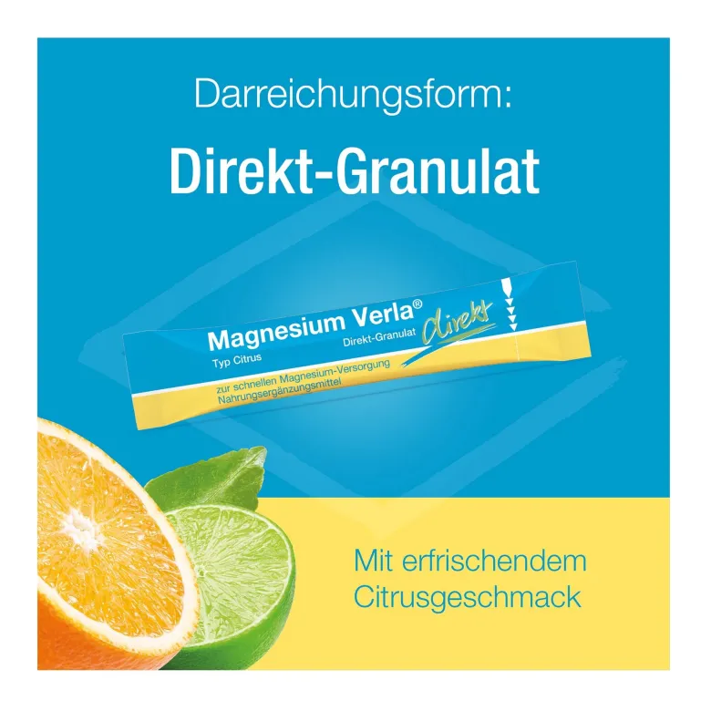 Magnesium Verla direkt Granulat Citrus, 60 St