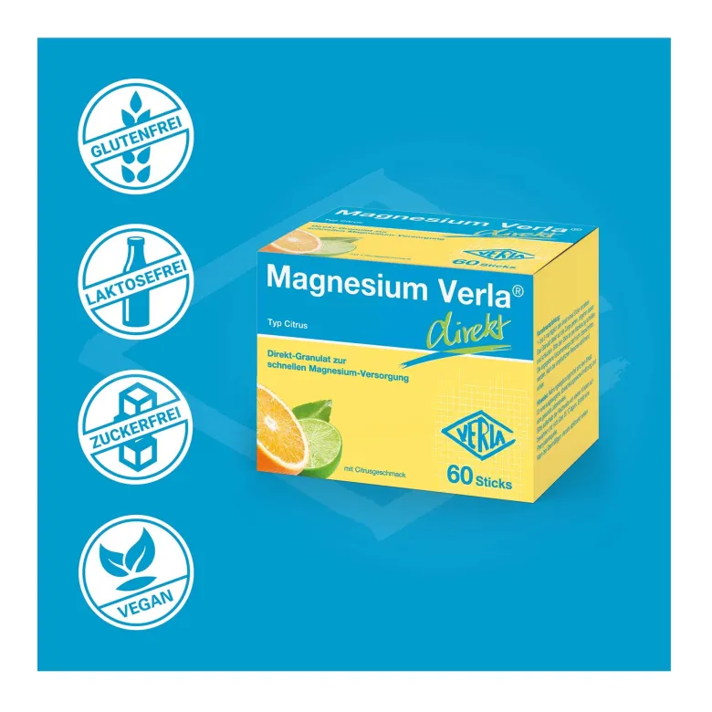 Magnesium Verla direkt Granulat Citrus, 60 St