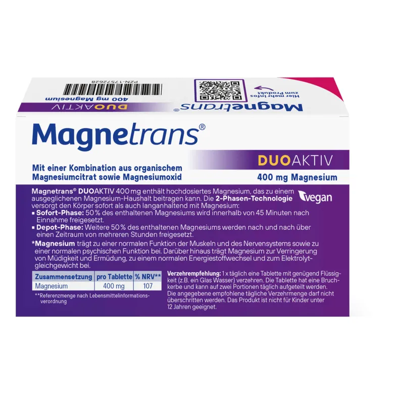 Magnetrans Duoaktiv 400 mg Tabletten, 20 St