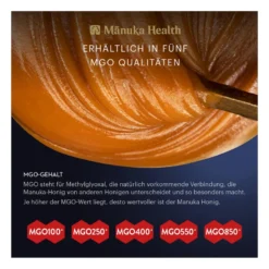 Manuka Health MGO 250+ Manuka Honig, 250 g