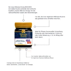 Manuka Honig MGO 400+ mit Gelee Royale, 250 g