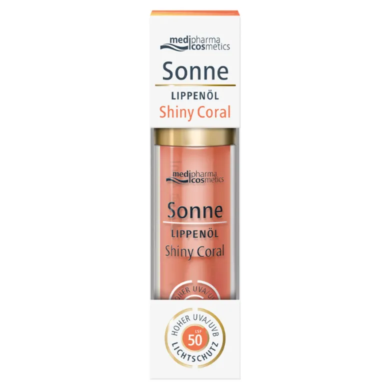 medipharma cosmetics Sonne Lippenöl Shiny Coral LSF 50, 4 ml