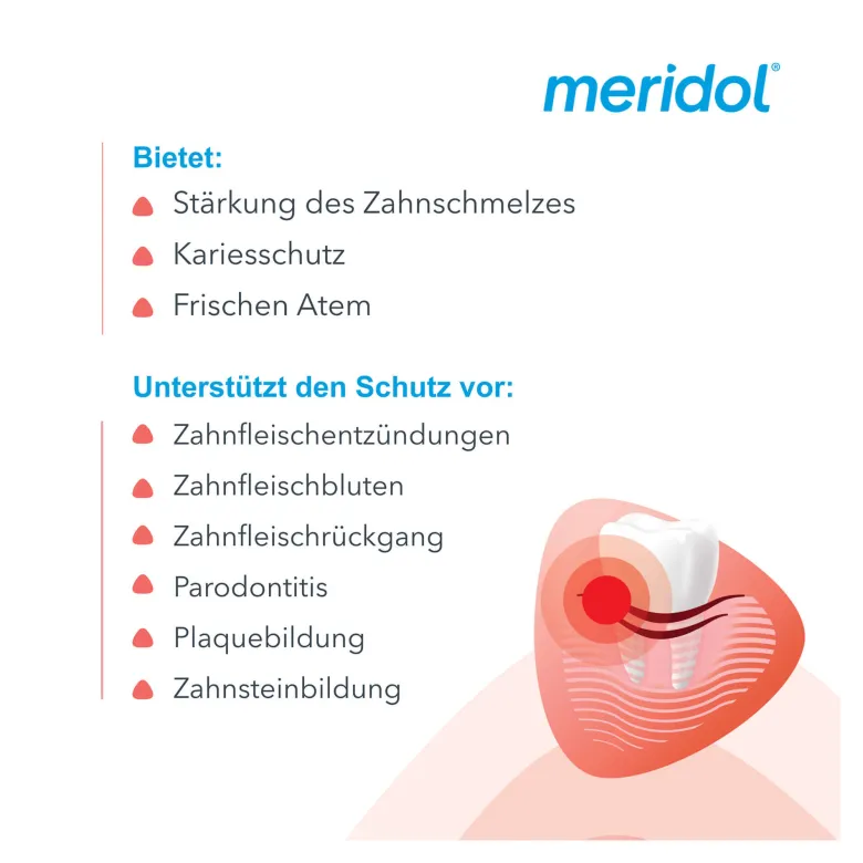 Meridol Rundumpflege Mundspülung, 400 ml