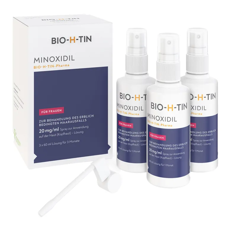 Minoxidil BIO-H-TIN-Pharma 20mg/ml Frauen Spray, 3X60 ml