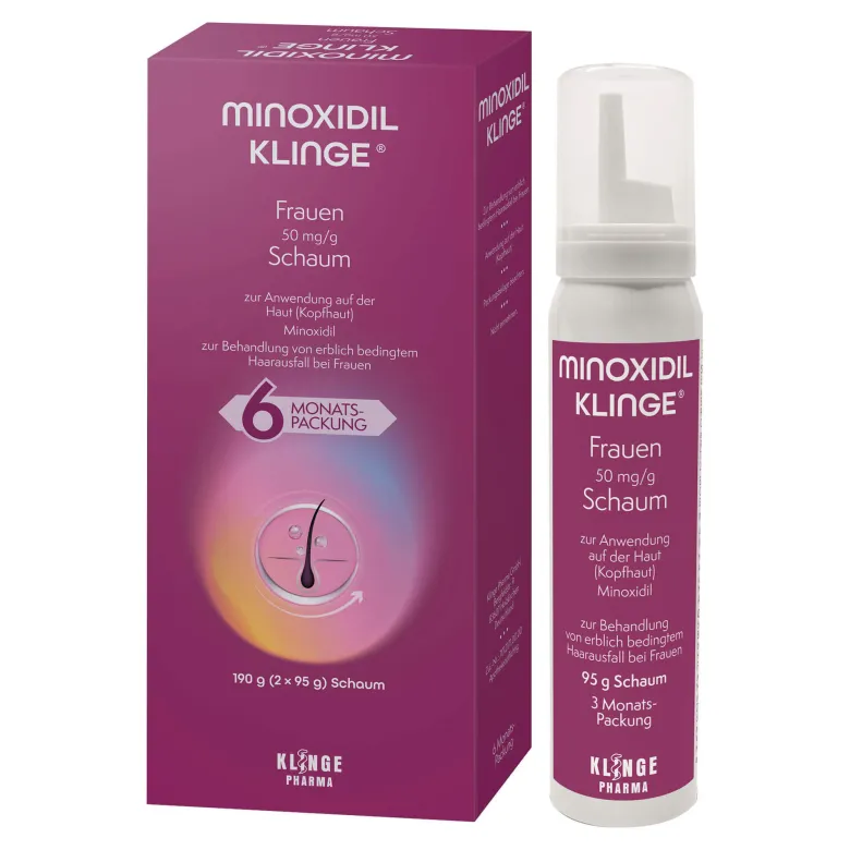 Minoxidil Klinge Frauen 50 mg/g Schaum, 190 g