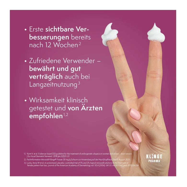 Minoxidil Klinge Frauen 50 mg/g Schaum, 190 g